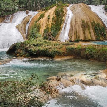 Small cascades in Agua azul, Mexico