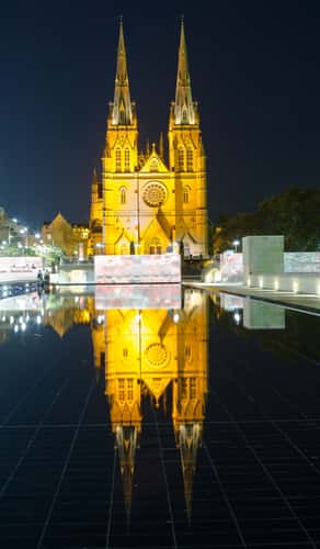 St. Mary's Cathedral from William St, Sydney