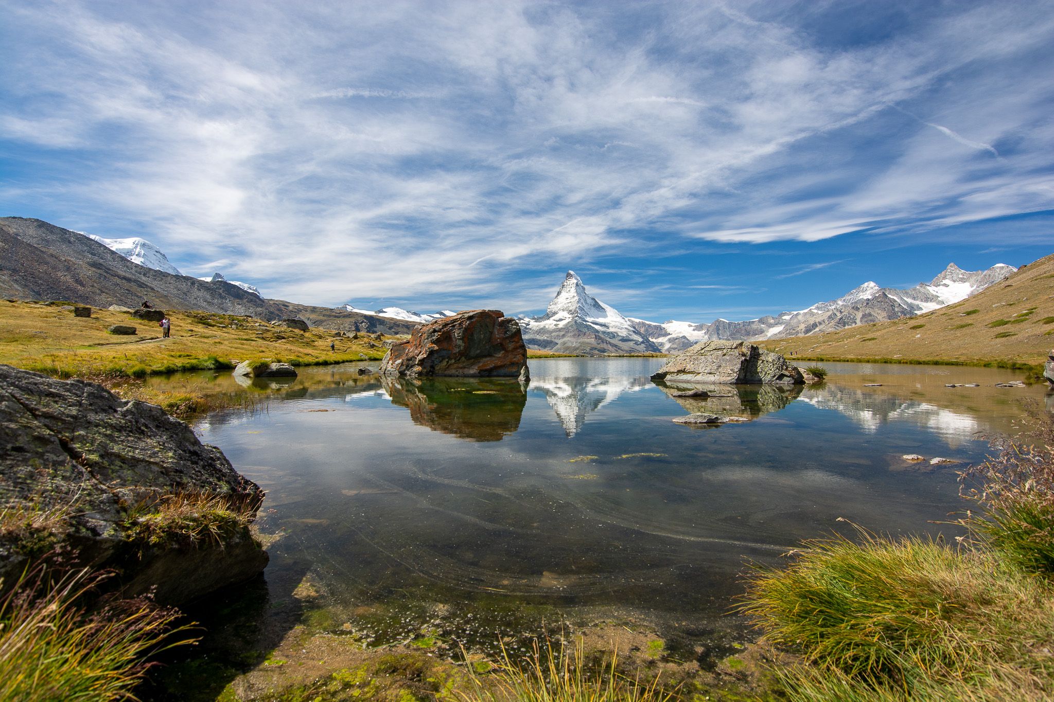 View to Matterhorn from Stelli Lake, Switzerland