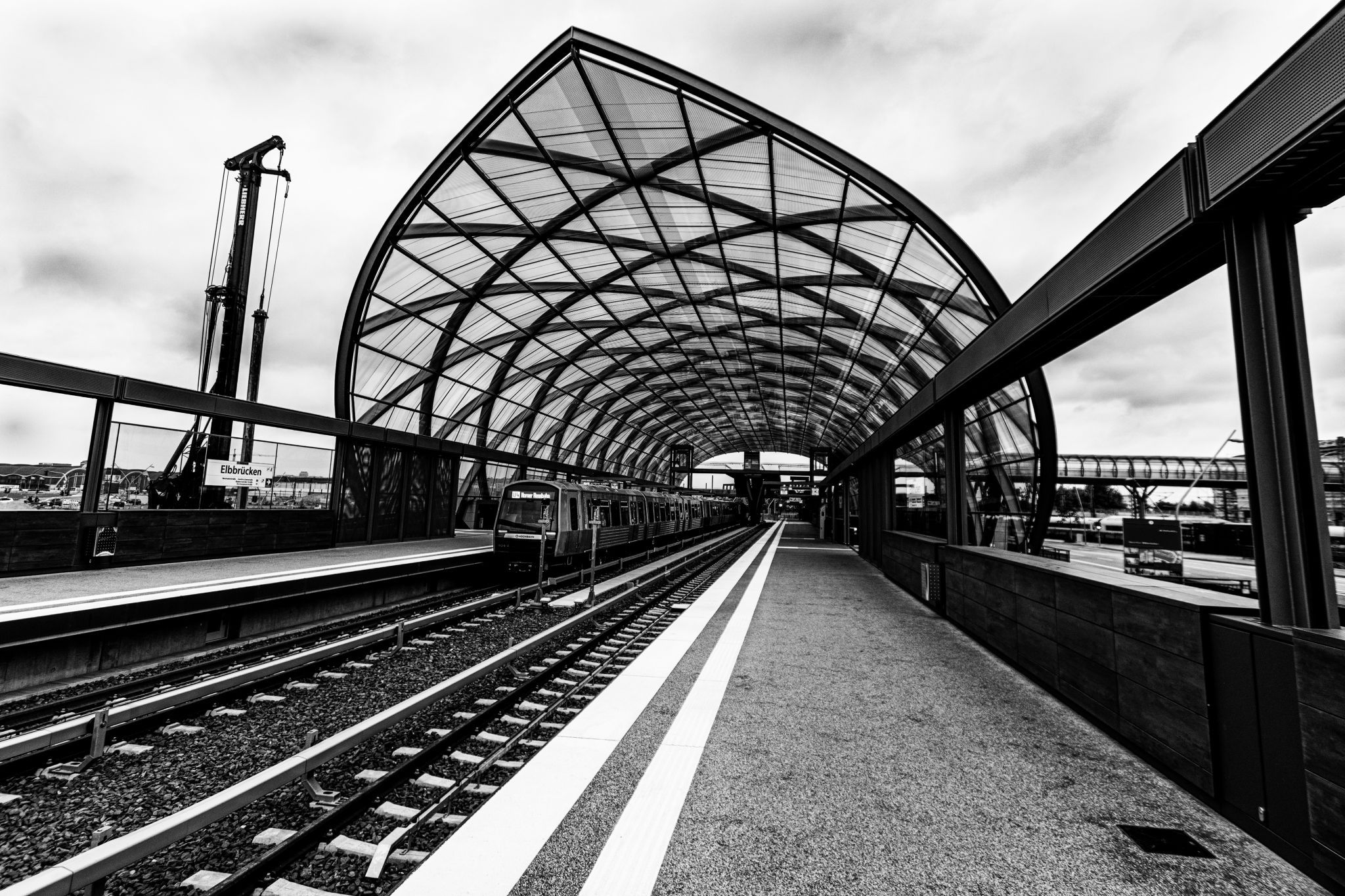 Subway station 'Elbbrücken', Hamburg, Germany