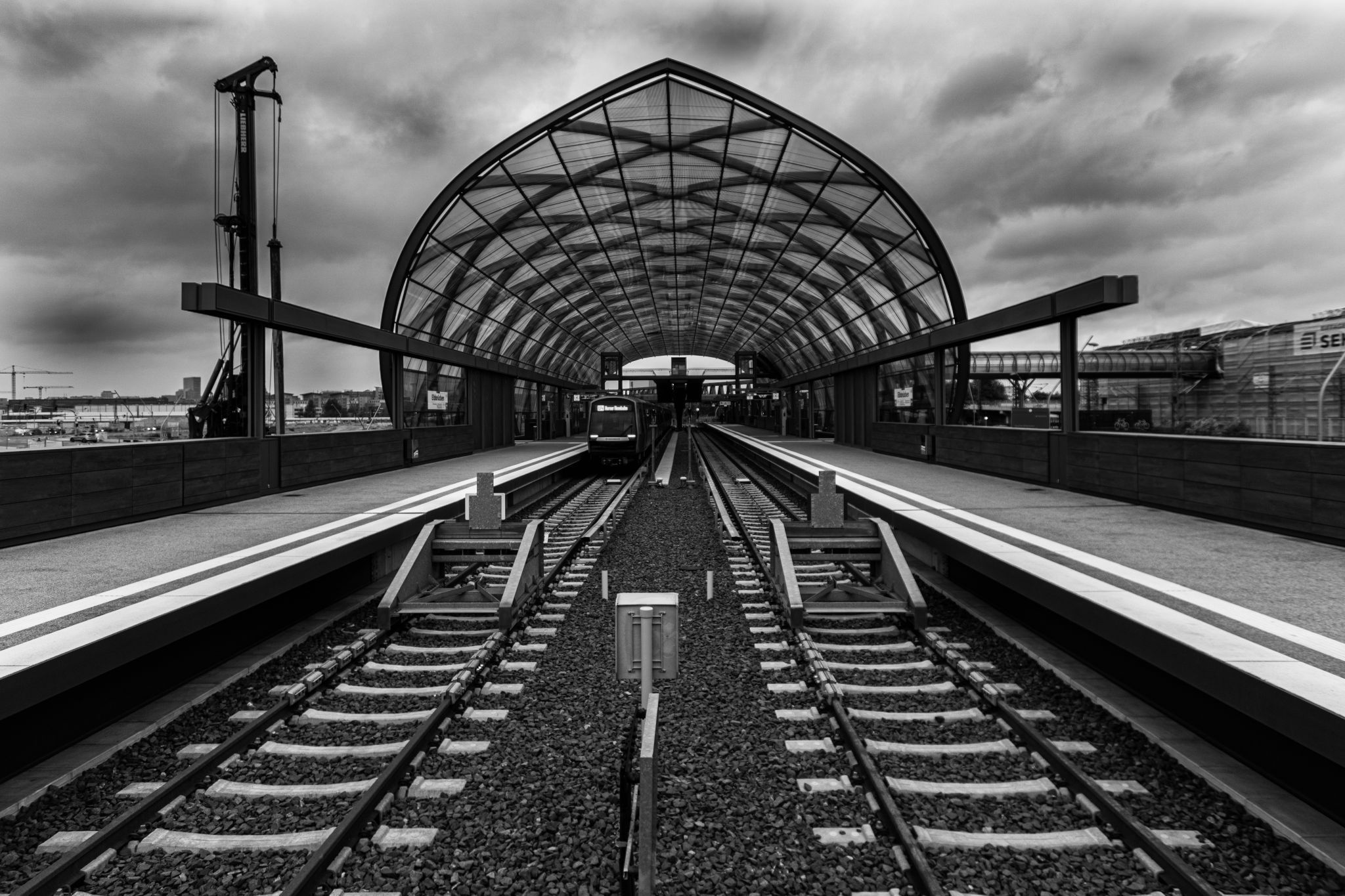 Subway station 'Elbbrücken', Hamburg, Germany