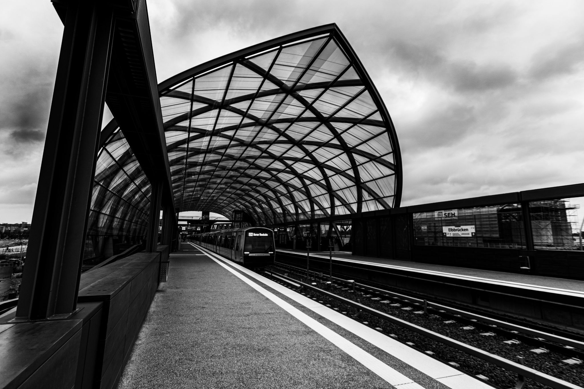 Subway station 'Elbbrücken', Hamburg, Germany
