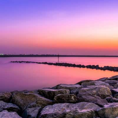 Sunset at La Mer beach, United Arab Emirates