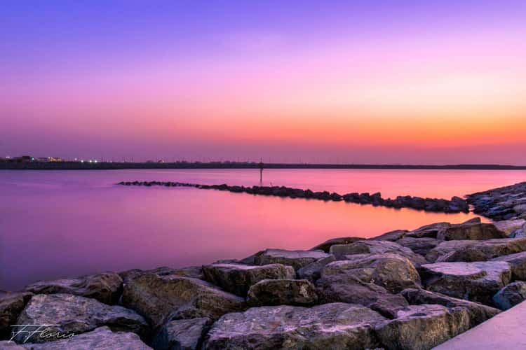 Sunset at La Mer beach