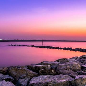 Sunset at La Mer beach, United Arab Emirates