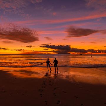 Sunset, Beau Vallon beach, Seychelles, Seychelles