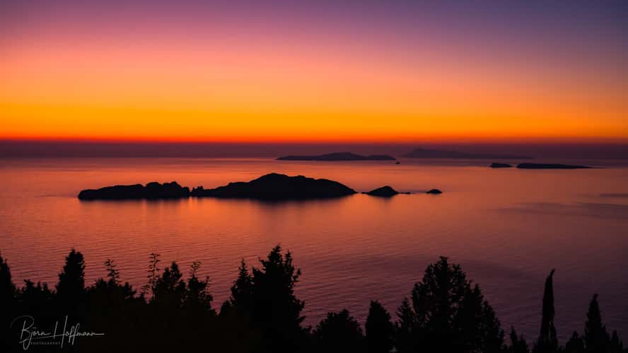Sunset from Afionas, Corfu