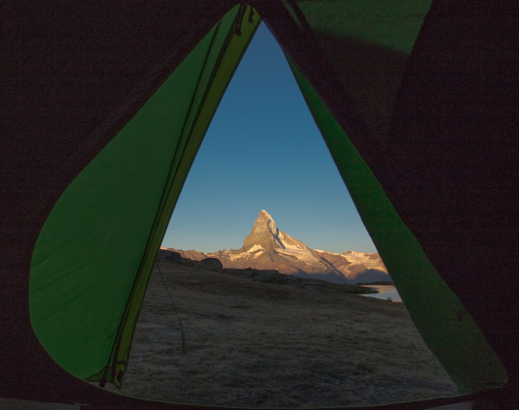 View to Matterhorn from Stelli Lake, Switzerland