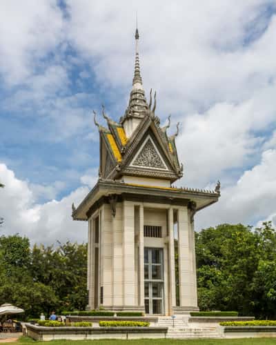 The monuement to the Killing Fields Phnom Penh