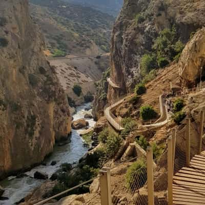 view along Caminito del Rey, Spain