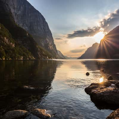 View from Lysebotn on the Lysefjord, Norway