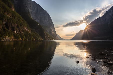 View from Lysebotn on the Lysefjord