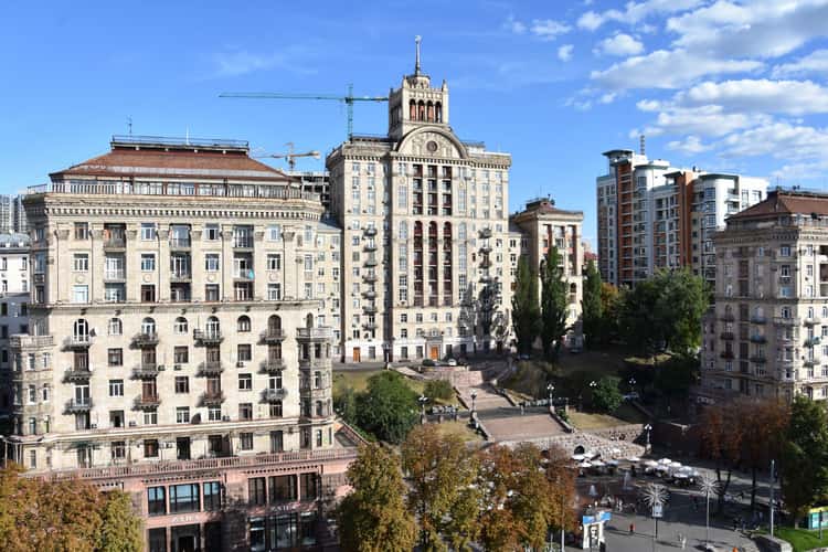 View over Khreshchatyk  Street from Tsum's Terrace