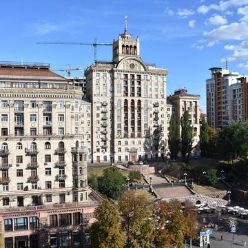 View over Khreshchatyk  Street from Tsum's Terrace, Ukraine