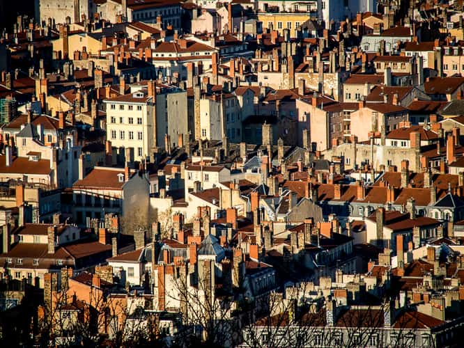 Vue sur les toits de Lyon