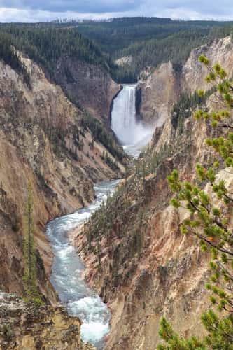 View from the Artist Point in the Yellowston National Park