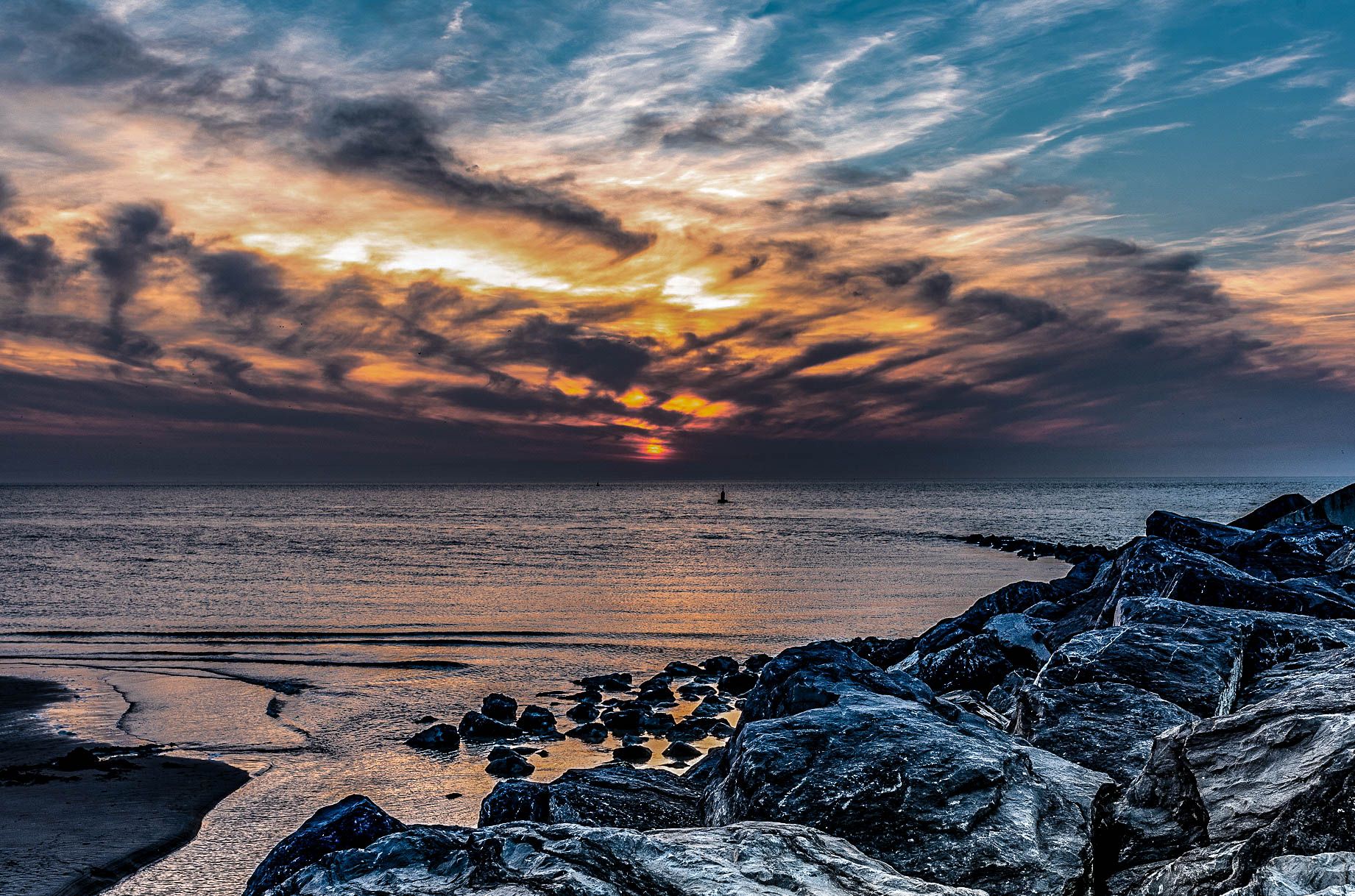 Zonsondergang, Belgium