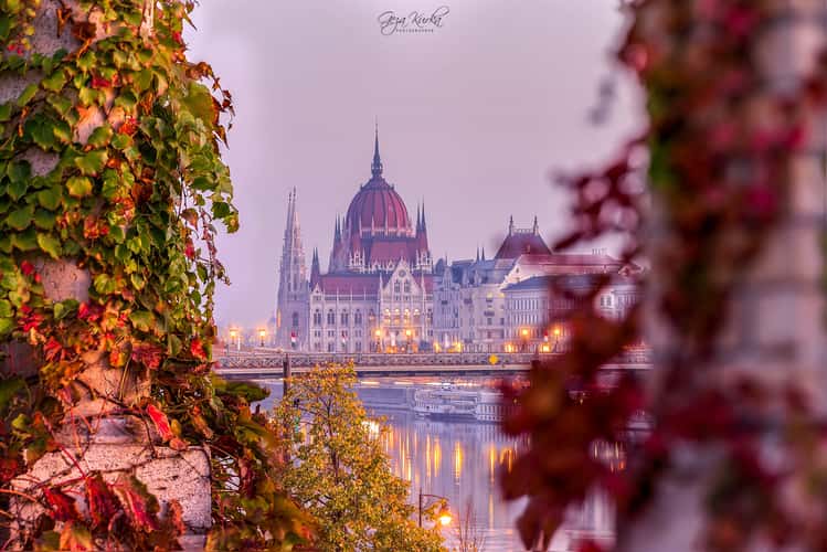 Autumn in the Varkert bazaar in Budapest historical district