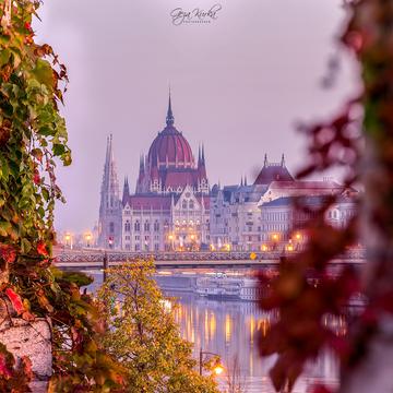 Autumn in the Varkert bazaar in Budapest historical district, Hungary
