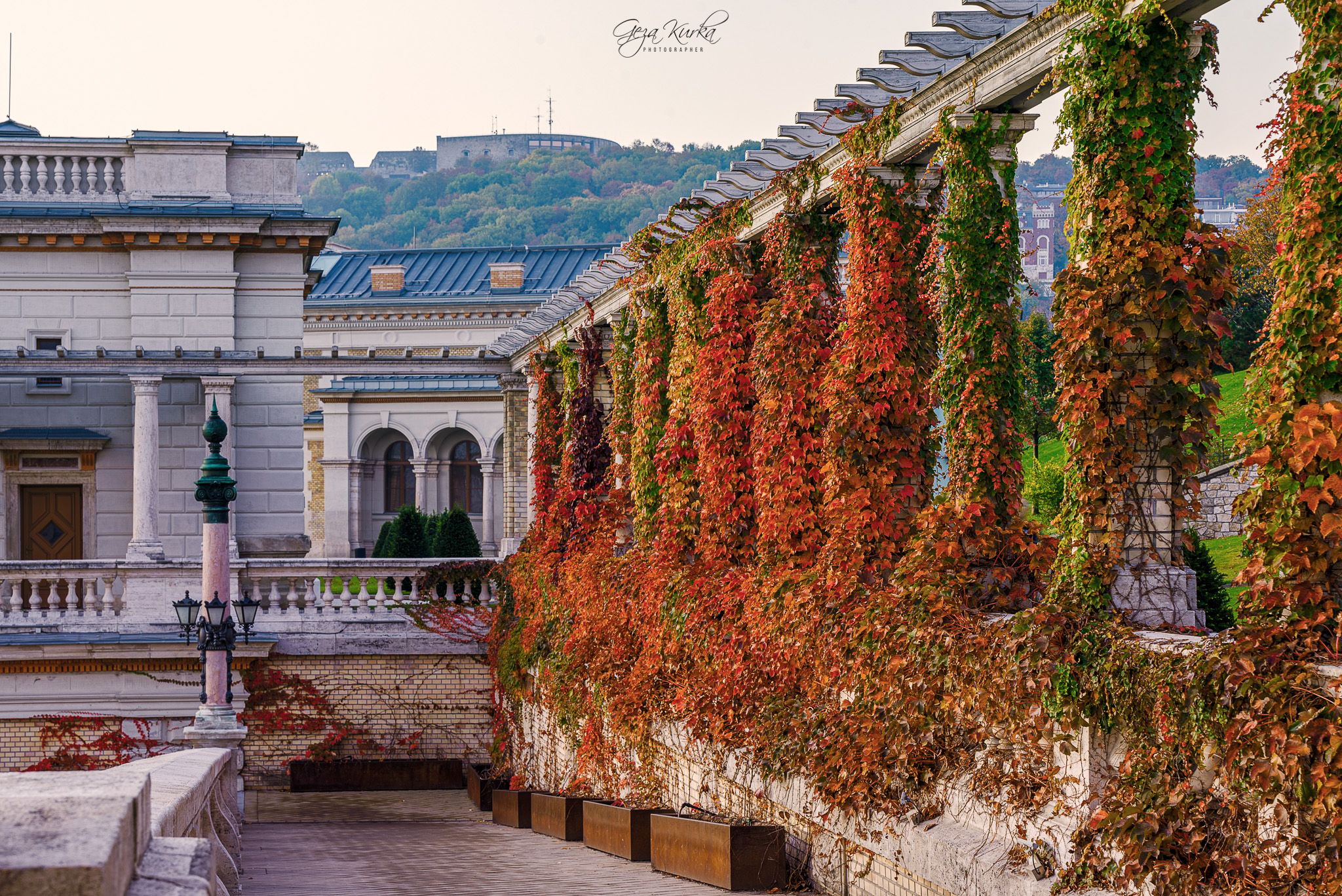 Autumn in the Varkert bazaar in Budapest historical district, Hungary