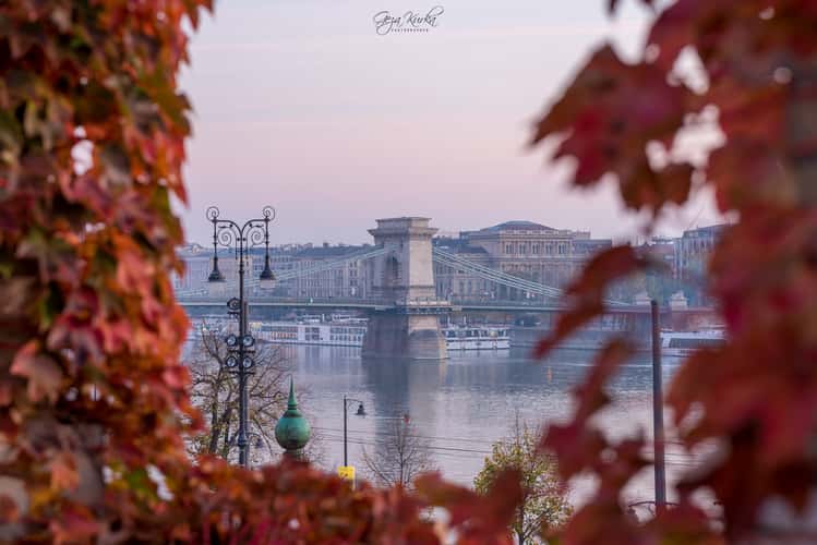 Autumn in the Varkert bazaar in Budapest historical district