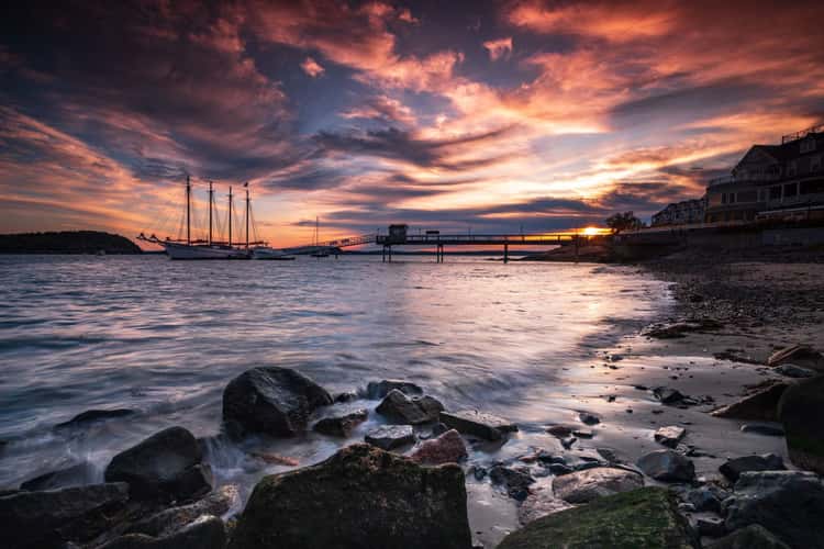 Bar Harbor Maine Cannon Sunrise