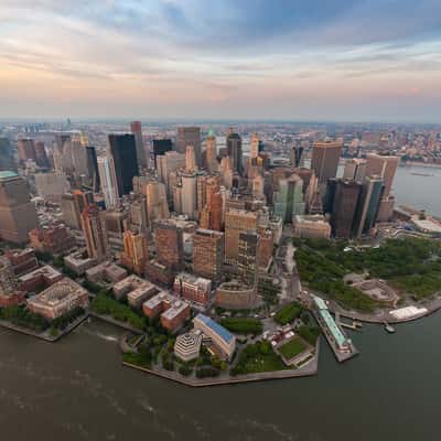 Battery Park Aerial, New York City, USA
