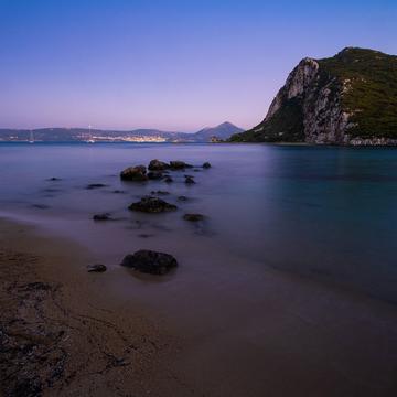 Beach at the end of Divari., Greece