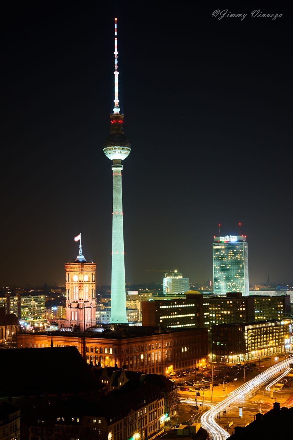 Berlin Skyline from Fischerinsel Skyscraper, Germany