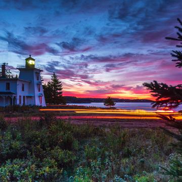 Blockhouse Point Lighthouse sunrise, Prince Edward Island, Canada