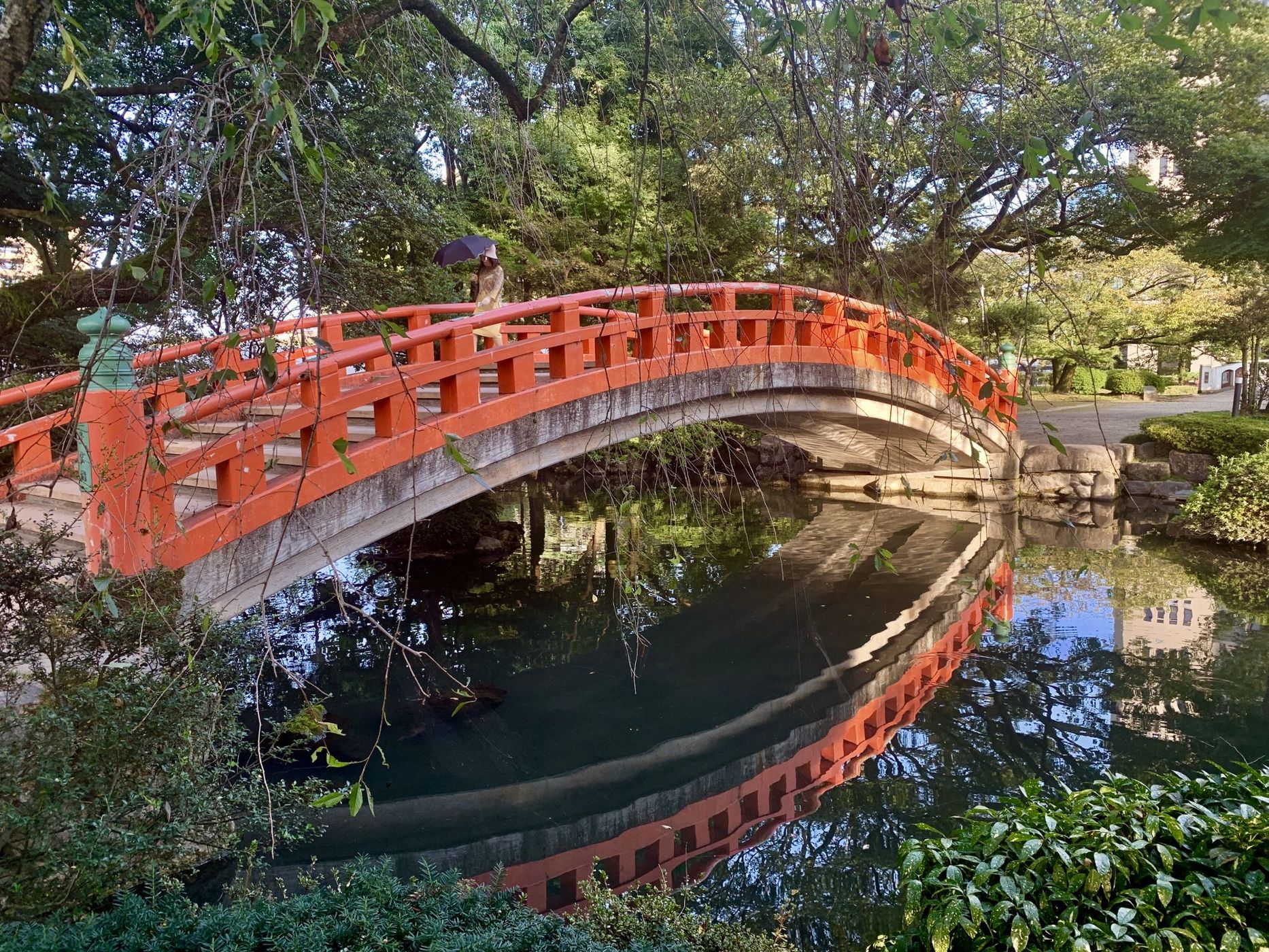 Bridge in Toyama Castle Gardens, Japan