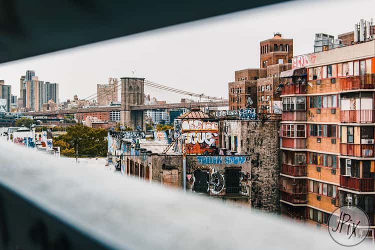 Brooklyn Bridge seen from Manhattan Bridge