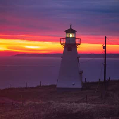 Cape Tyron Lighthouse Sunrise Prince Edward Island, Canada