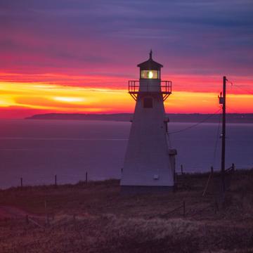 Cape Tyron Lighthouse Sunrise Prince Edward Island, Canada