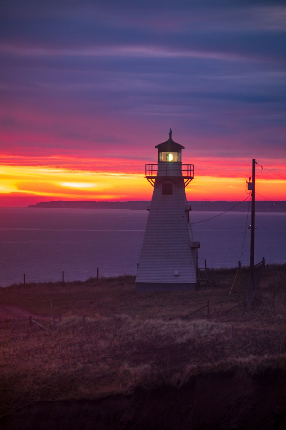 Cape Tyron Lighthouse Sunrise Prince Edward Island, Canada