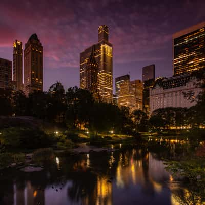 Central Park Reflections sunrise, USA