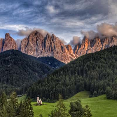 Church of St. Johann in Ranui (upper view), Italy