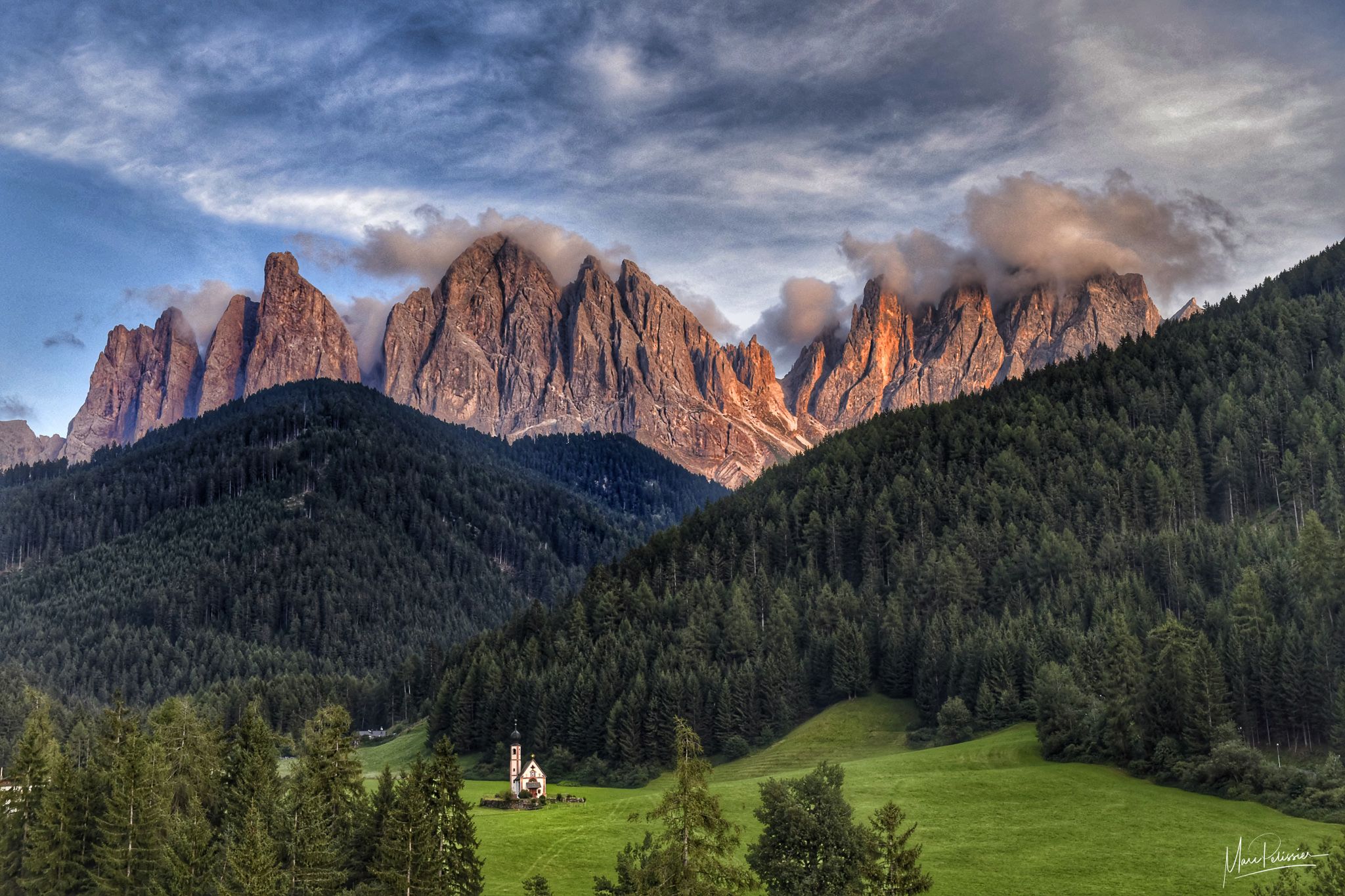 Church of St. Johann in Ranui (upper view), Italy