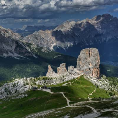 Cinque Torri from Averau, Italy