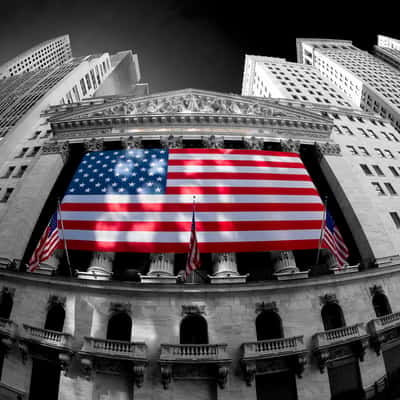 Dark cloud over Wall Street, New York City, USA