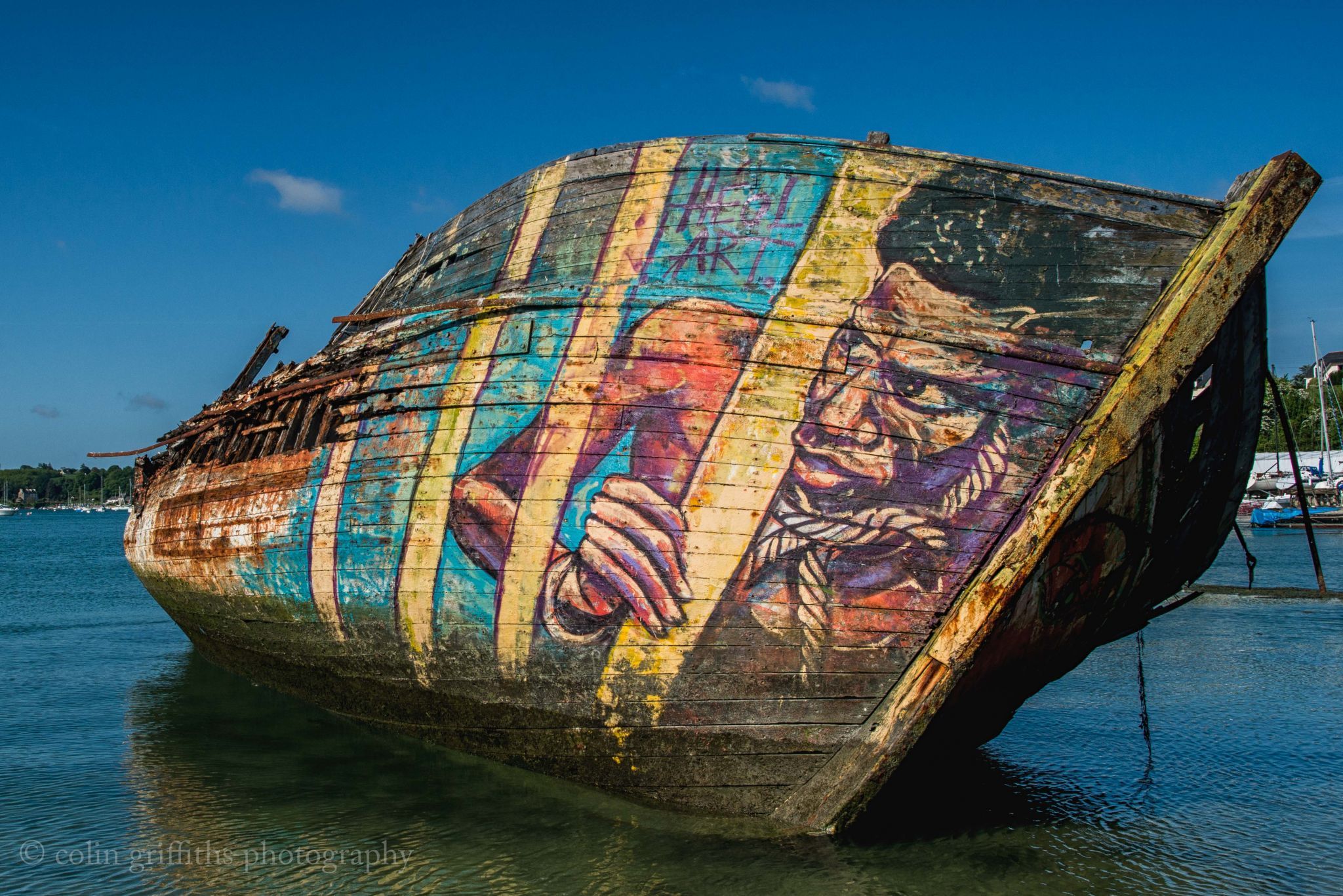 Dead boats bay, France