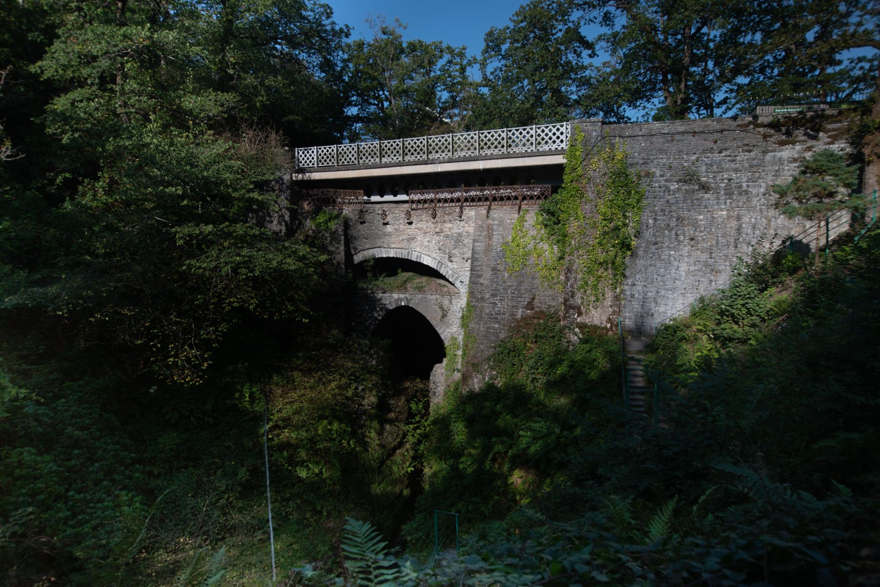 Devil's Bridge, the three bridges Ceredigion, Wales, United Kingdom