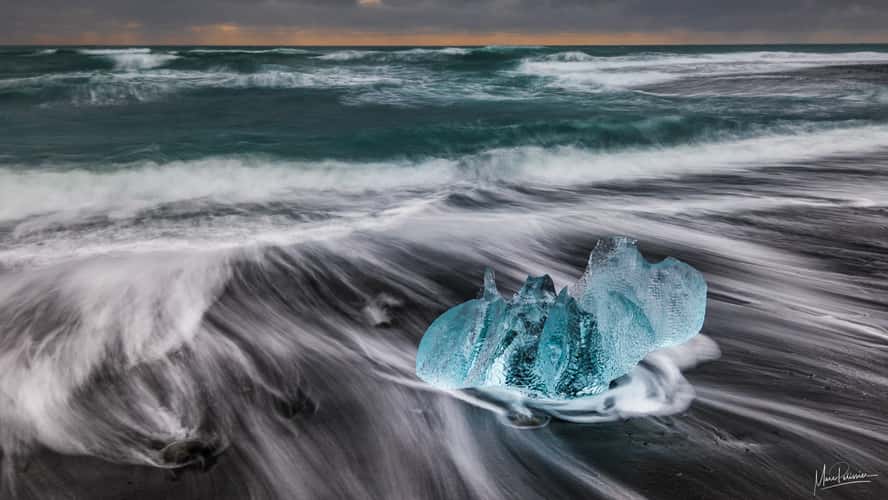 Diamond Beach Sunrise (Jokulsarlon Beach) Iceland