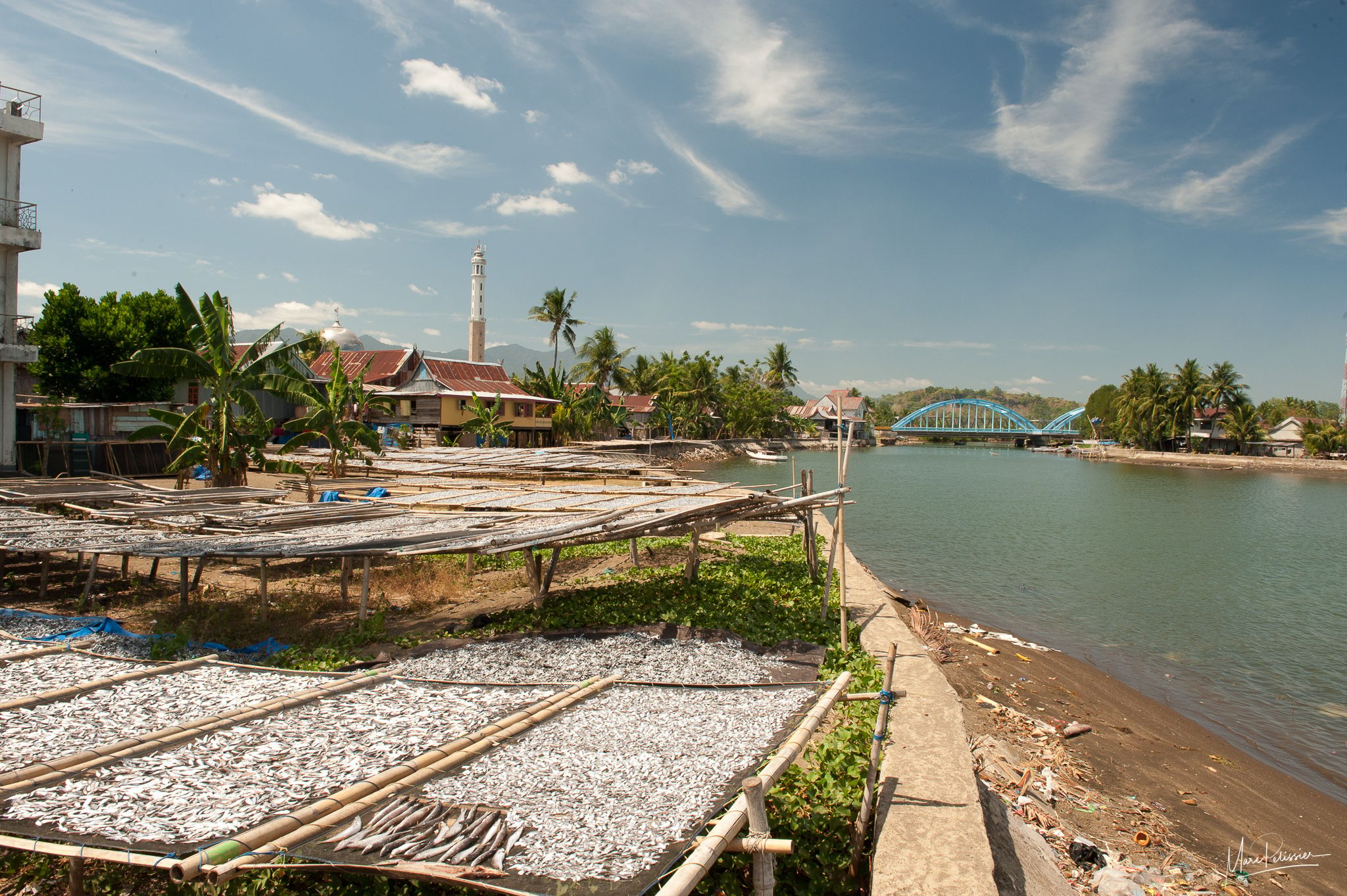 Drying fish area, Indonesia