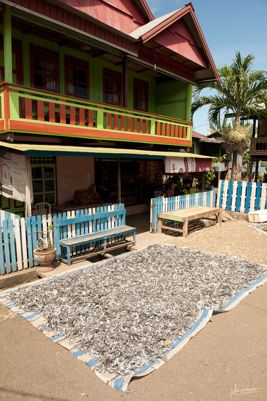 Drying fish area, Indonesia