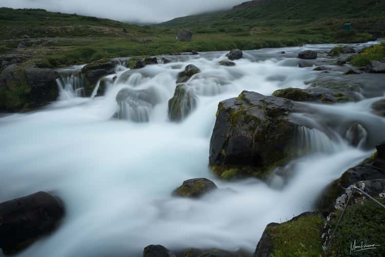 Dynjandi Waterfall from a distance