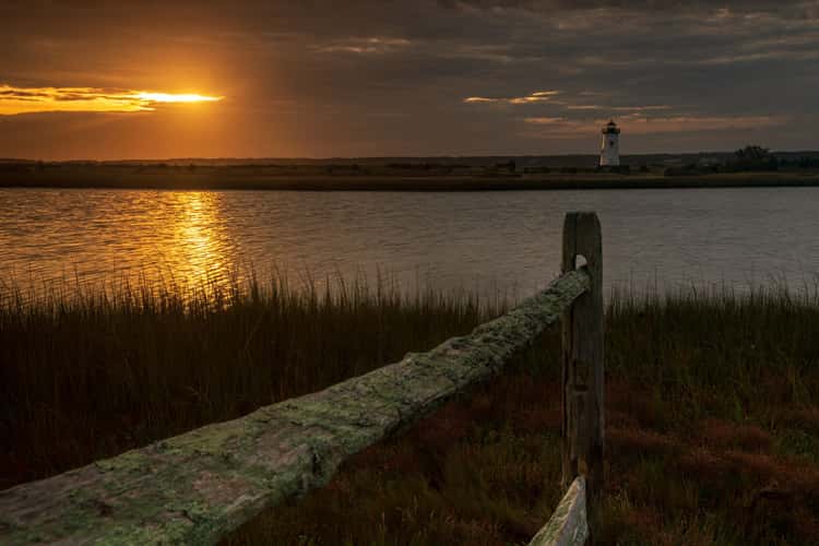 Edgartown lighthouse, across the lagoon Martha's Vineyard