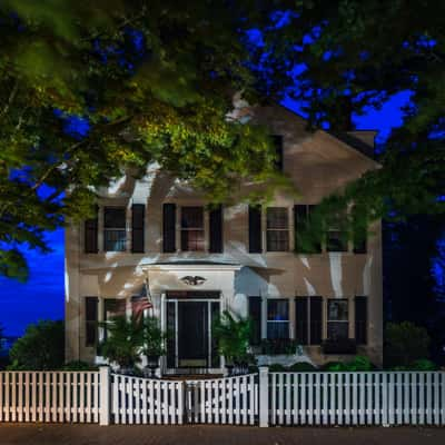 Edgartown Martha's Vineyard house blue hour, USA