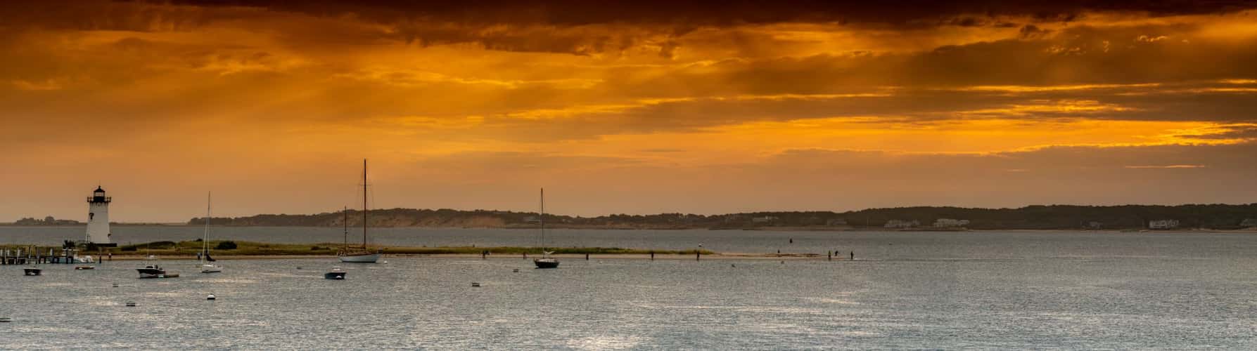 Edgartown, Martha's Vineyard lighthouse sunset