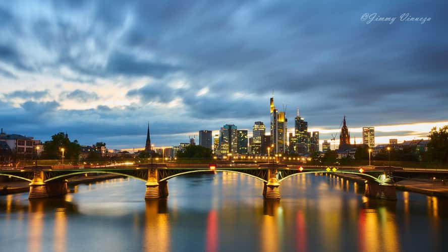 View from the Flößerbrücke, Frankfurt am Main